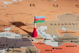 Azerbaijan,Flag,On,Azerbaijan,Map